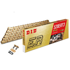 DID 520ERT3 MX Race Gold Chain - 520 x 114 Link - Clip Link