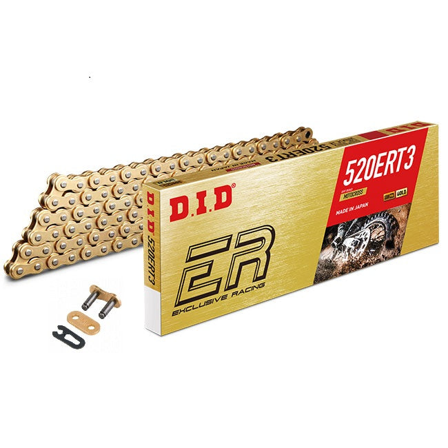 DID 520ERT3 MX Race Gold Chain - 520 x 116 Link - Clip Link