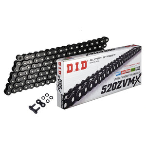 DID 520ZVM-X Black X-Ring Chain - 520 x 120 Link - Rivet Link