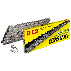 DID 530VX3 Pro Street X-Ring Chain - 530 x 110 Link - Rivet Link