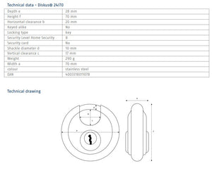 Abus 24/70 Diskus Lock