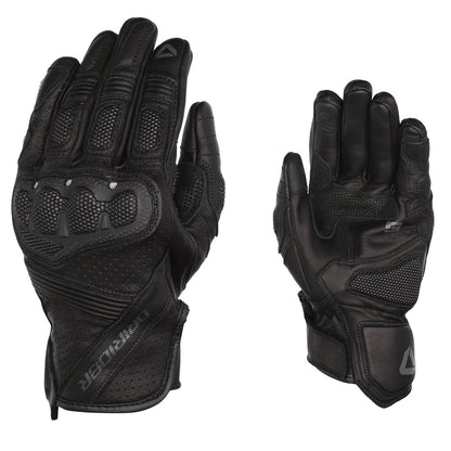Dririder Covert Leather Motorcycle Gloves - Black