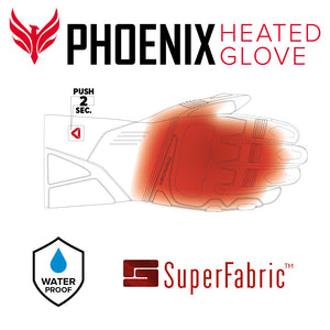 Dririder Phoenix Ladies Heated Waterproof Gloves - Black