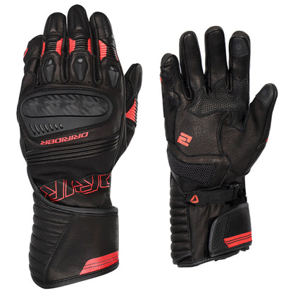 Dririder Torque Long Cuff Summer Gloves - Black / Red