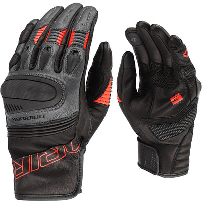 Dririder Torque Short Cuff Summer Gloves - Black / Grey / Red