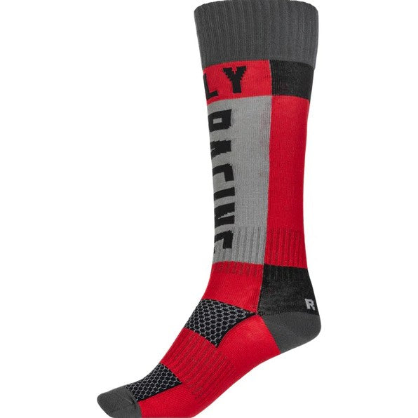 Fly MX Thick Youth Socks - Red/Grey