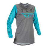 Fly Racing 2021 Ladies F-16 Youth Jersey - Grey / Blue