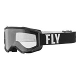 Fly '23 Focus Youth Goggle - Black / White with Clear Lens