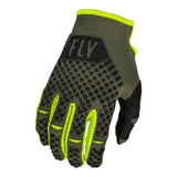 Fly Racing 2023 Kinetic Glove - Olive Green / Hi-Vis