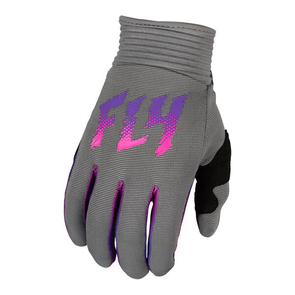 Fly : Youth X-Small (3) : F16 MX Gloves : Pink Purple Grey