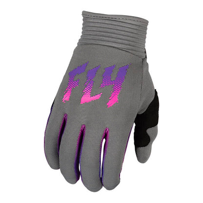 Fly : Youth 2X-Small (2) : F16 MX Gloves : Pink Purple Grey