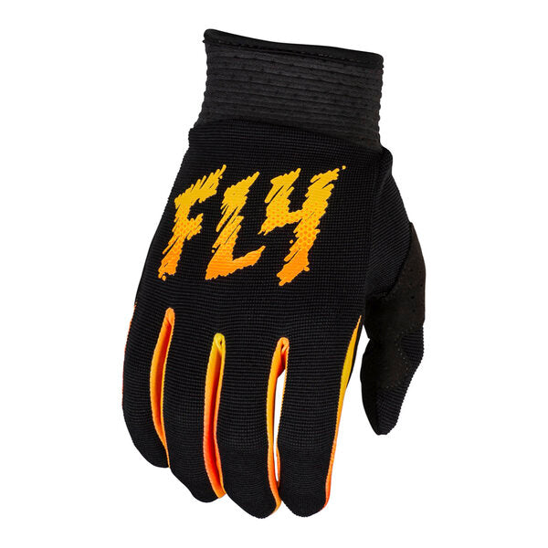 Fly : Youth X-Small (3) : F16 MX Gloves : Black Yellow Orange