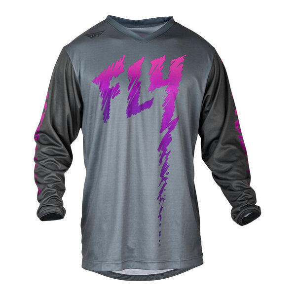 Fly Youth X-Large F16 MX Jersey - Grey Charcoal Pink