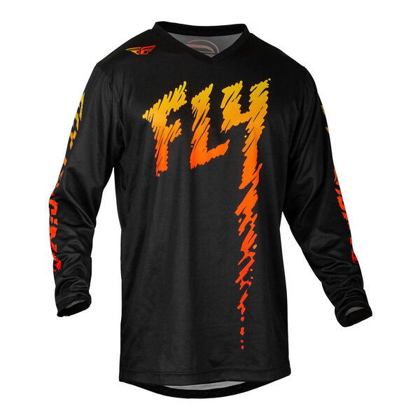 Fly Youth Medium F16 MX Jersey - Black Yellow Orange