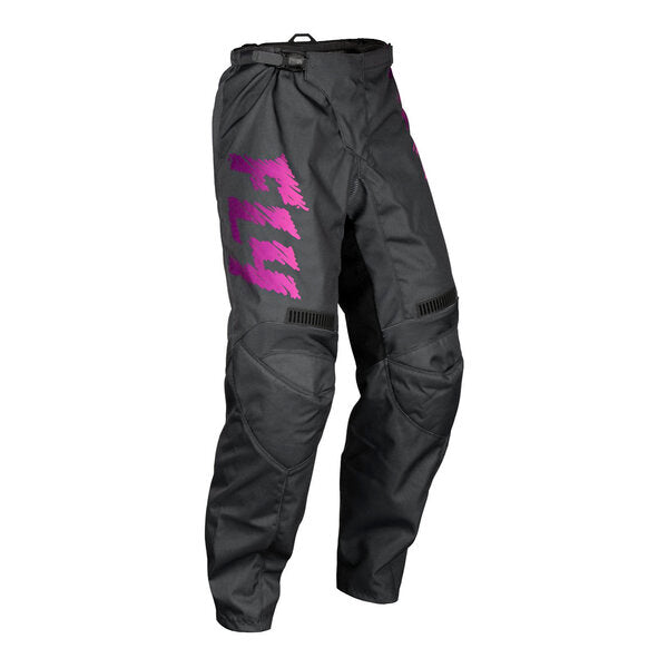 Fly Youth 24" F16 MX Pants - Grey Charcoal Pink