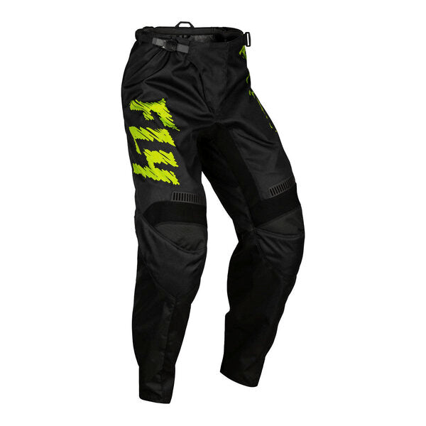 Fly Youth 18" F16 MX Pants - Black Neon Green Grey