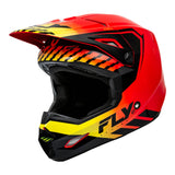 Fly Racing 2024 Youth Kinetic Menace Helmet - Red / Black / Yellow