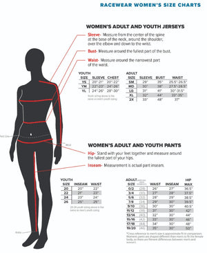 Fly 5/6 (32') Womens Lite MX Pants - Blue / HiVis