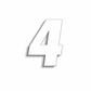 Factory Effex 4" Factory Race Numbers - White