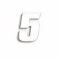 Factory Effex 4" Factory Race Numbers - White