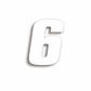 Factory Effex 4" Factory Race Numbers - White