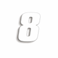 Factory Effex 4" Factory Race Numbers - White