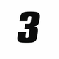 Factory Effex 6" Factory Race Numbers - Black