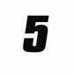 Factory Effex 6" Factory Race Numbers - Black