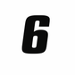 Factory Effex 6" Factory Race Numbers - Black