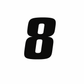 Factory Effex 6" Factory Race Numbers - Black
