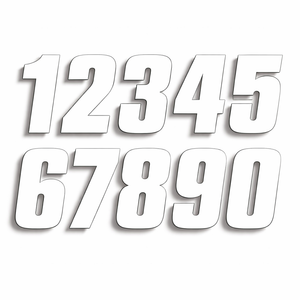 Factory Effex 4" Factory Race Numbers - White
