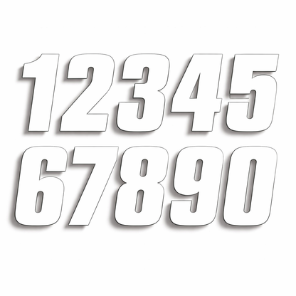 Factory Effex 4" Factory Race Numbers - White