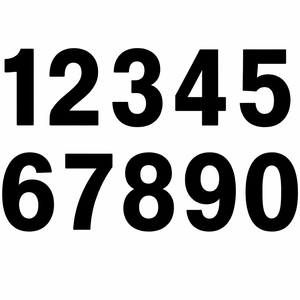 Factory Effex 5" Pro Racing Numbers - Black