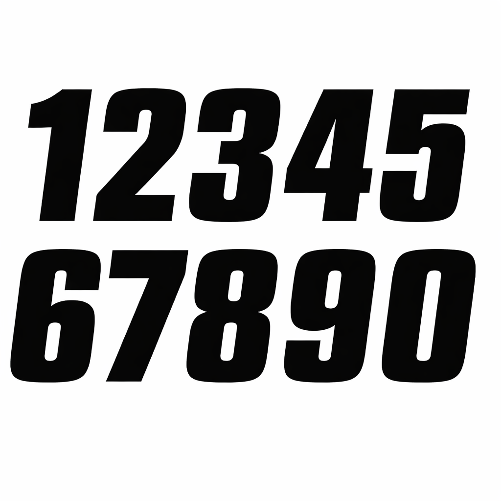Factory Effex 6" Factory Race Numbers - Black