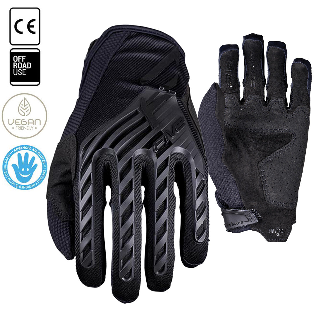 Five MXF3 Evo Youth MX Gloves - Black