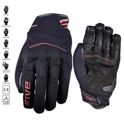 Five RS4 Evo Gloves - Black / Fluro Red