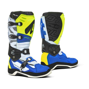 Forma Pilot Adult MX Boots - Yellow / White / Blue