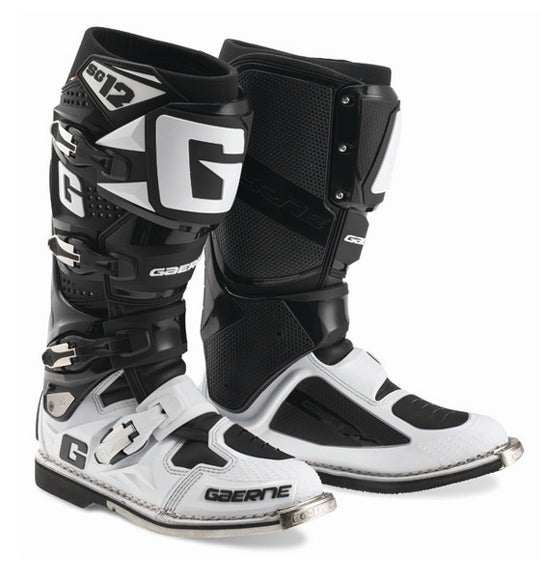 Gaerne SG12 Adult MX Boots - Black White