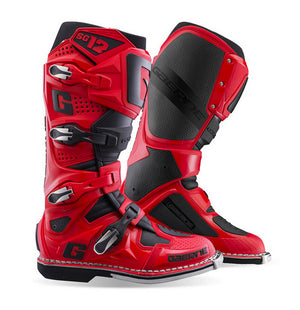 Gaerne SG12 Adult MX Boots - Red Black