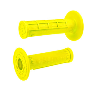 ODI Ruffian 1/2 Waffle Single Ply Medium MX Grips - Flo Yellow