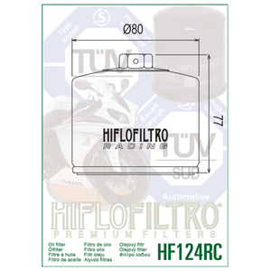 Hiflo HF124RC Performance Oil Filter - Kawasaki Ninja H2
