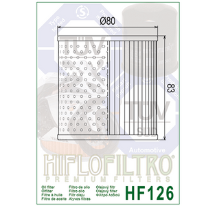 Hiflo HF126 Premium Oil Filter - Kawasaki