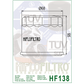 Hiflo HF138 Premium Chrome Oil Filter - Aprilia Suzuki Kymco