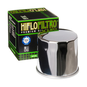 Hiflo HF138 Premium Chrome Oil Filter - Aprilia Suzuki Kymco