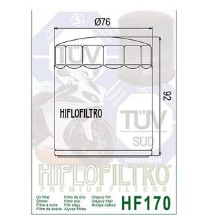 Hiflo HF170 Premium Chrome Oil Filter - Buell Harley Davidson