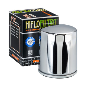 Hiflo HF170 Premium Chrome Oil Filter - Buell Harley Davidson