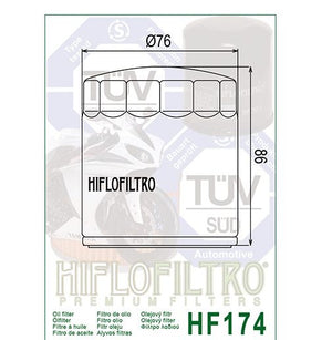 Hiflo HF174B Premium Chrome Oil Filter - Harley Davidson