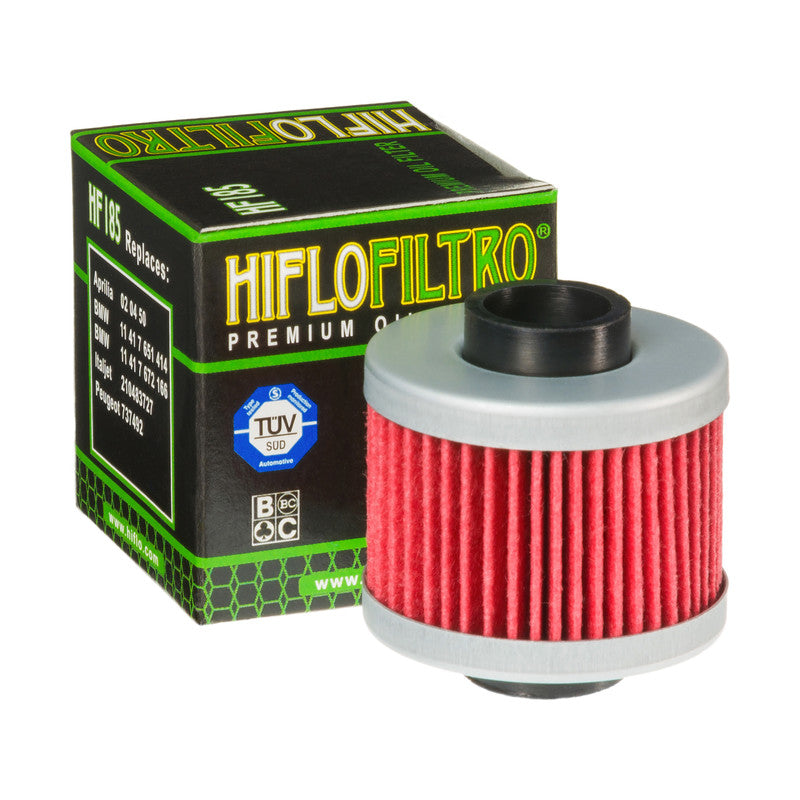 Hiflo HF185 Premium Oil Filter - Aprilia BMW Peugeot Scooter