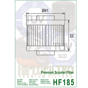 Hiflo HF185 Premium Oil Filter - Aprilia BMW Peugeot Scooter