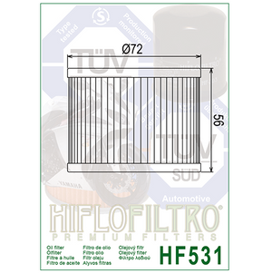 Hiflo HF531 Premium Oil Filter - Suzuki GSF GSX